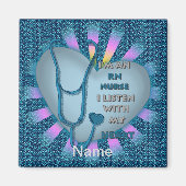 Blue Heart RN Registered Nurse Magnet (Vorne)