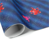 Blue heart  romantic wallpaper geschenkpapier (Rolleneckpunkt)