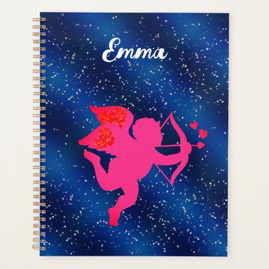 Blue heart  romantic wallpaper planer (Vorderseite)