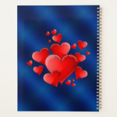 Blue heart  romantic wallpaper planer (Rückseite)