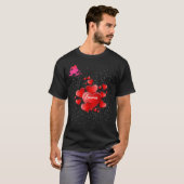 Blue heart romantic wallpaper T-Shirt (Vorne ganz)