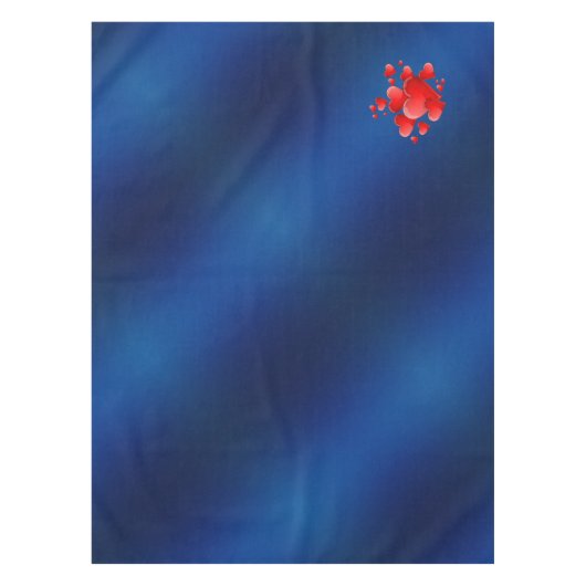 Blue heart  romantic wallpaper tischdecke (Vorderseite)