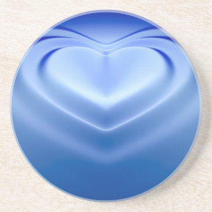 Blue Heart Sandstein Untersetzer