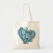Blue Heart School Nurte Tote Bag Tragetasche (Vorne)