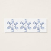 Blue Heart Snowflake WedgeDrinks Tickets (Rückseite)