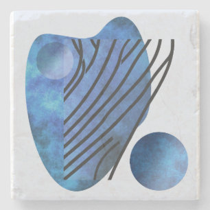 Blue Heart Steinuntersetzer