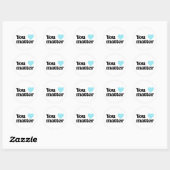 Blue Heart Sticker (Blatt)
