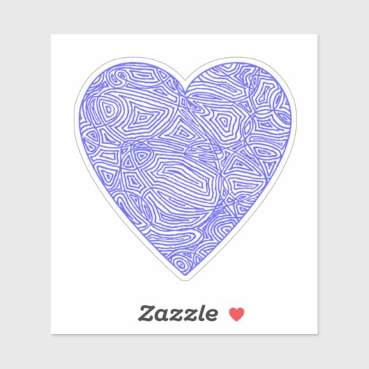 Blue Heart Stickers Aufkleber (Blatt)