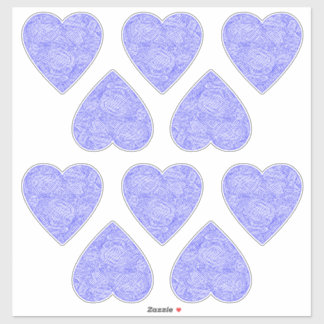 Blue Heart Stickers Aufkleber