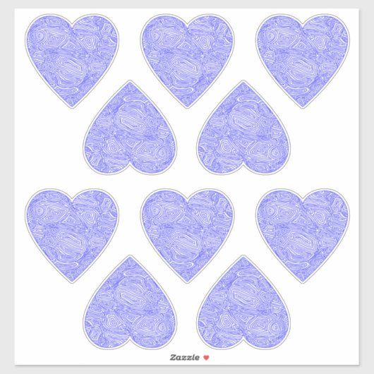 Blue Heart Stickers Aufkleber (Blatt)