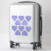Blue Heart Stickers Aufkleber (Koffer)