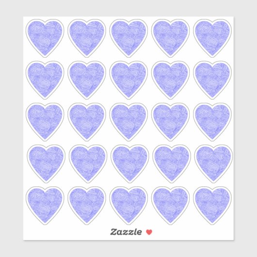 Blue Heart Stickers Aufkleber (Blatt)