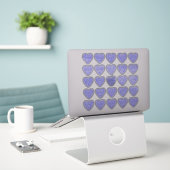 Blue Heart Stickers Aufkleber (Laptop auf Schreibtisch)