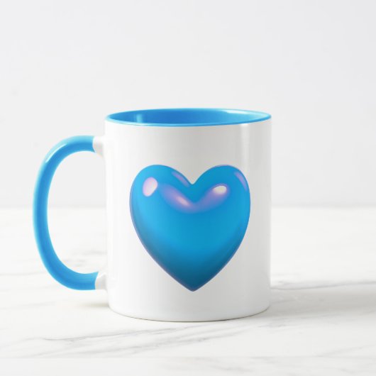 Blue Heart Tasse (Links)