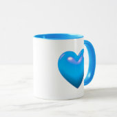 Blue Heart Tasse (VorderseiteRechts)