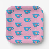 Blue Heart Tee Time Pappteller (Vorderseite)