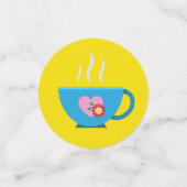 Blue Heart Tee Time Table Confetti Konfetti (Klein Vorderseite)