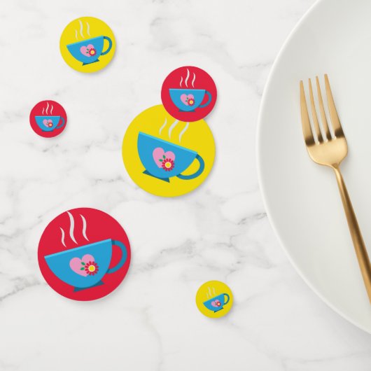 Blue Heart Tee Time Table Confetti Konfetti (Gruppe)
