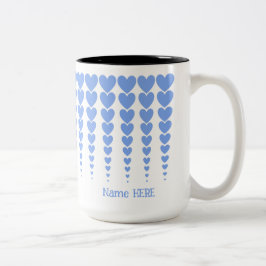 Blue Heart Tinsels, Best Teacher je Personalisiert Zweifarbige Tasse