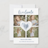 Blue Heart Trendy Girl Pre K Abschluss 4 Foto (Vorderseite)