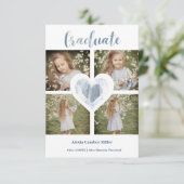 Blue Heart Trendy Girl Pre K Abschluss 4 Foto (Stehend Vorderseite)