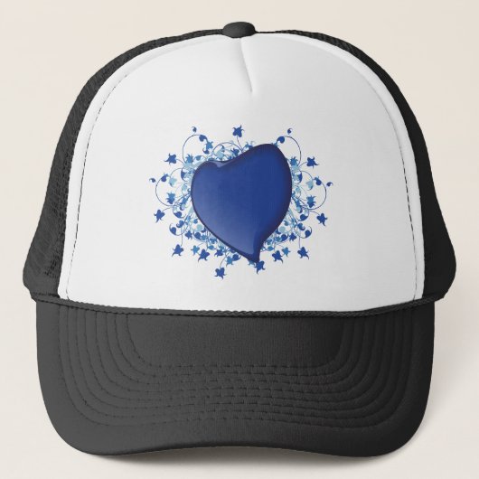 Blue Heart Truckerkappe (Vorderseite)