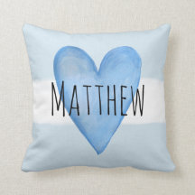 Blue Heart Typografie Baby Liebe mit Name Kinderzi