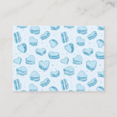Blue Heart Valentine Baby Showbuchanfrage Begleitkarte (Rückseite)