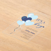 Blue Heart Valentines Es ist eine Baby-Dusche Acryleinladungen (Ablage )