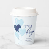 Blue Heart Valentines Es ist eine Baby-Dusche Pappbecher (Vorderseite)