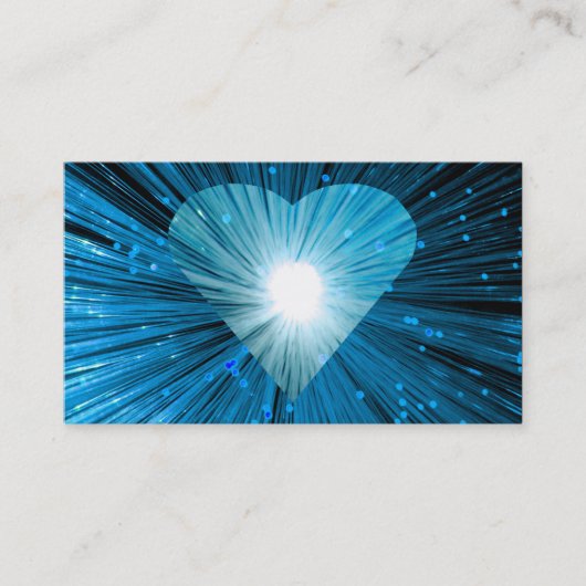Blue Heart Visitenkarte weiß (Vorderseite)