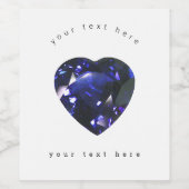 Blue Heart Weinetikett (Einzelnes Label)