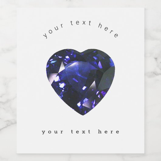 Blue Heart Weinetikett (Einzelnes Label)