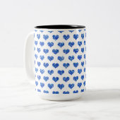 Blue Heart Zweifarbige Tasse (Vorderseite Links)