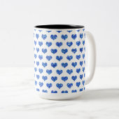 Blue Heart Zweifarbige Tasse (VorderseiteRechts)