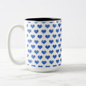 Blue Heart Zweifarbige Tasse (Links)