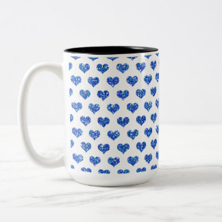 Blue Heart Zweifarbige Tasse