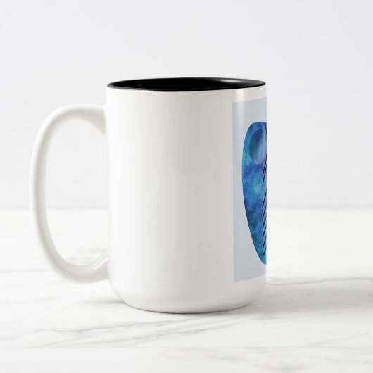 Blue Heart Zweifarbige Tasse (Links)