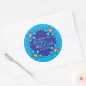 Blue Hearts Alternative Save the Date Stickers (Umschlag)