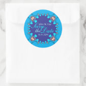 Blue Hearts Alternative Save the Date Stickers (Tasche)