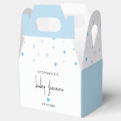 Blue Hearts Baby Boy Dusche Hübsch Gefallen Box Geschenkschachtel (Geöffnet)