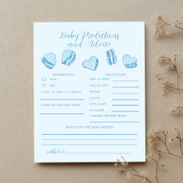 Blue Hearts Baby Predictions & Advice Card