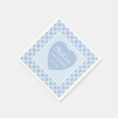 Blue Hearts Baby Shower Serviette (Ecke)
