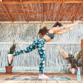 Blue Hearts Capri Leggings