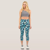 Blue Hearts Capri Leggings (Vorderseite)