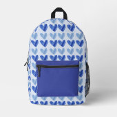 Blue Hearts Delight Rucksack (Vorderseite)