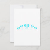 Blue Hearts Design Hochzeit RSVP Karte (Rückseite)