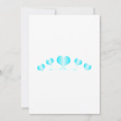 Blue Hearts Design Hochzeit Save The Date (Rückseite)