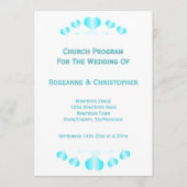 Blue Hearts Design Wedding Programm (Vorderseite)