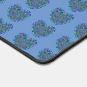 Blue Hearts Desk Mat Schreibtischunterlage (Ecke)